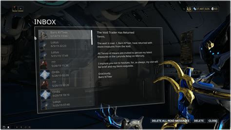 baro ki'teer items|Void Trader .